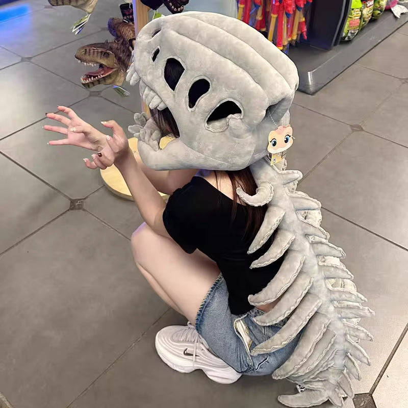 Hot Dinosaur Skeleton Cos Props Children Adult Cute Wearable Mask Halloween Party Carnival Cosplay Costumes Funny Headwear